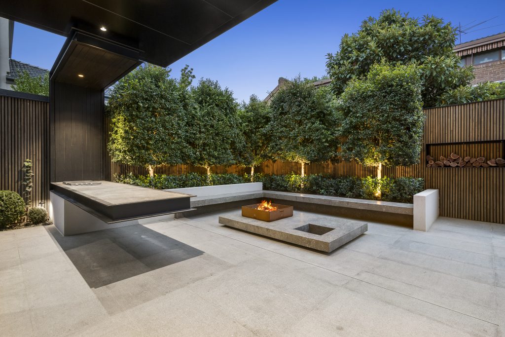 For year-round entertaining, create a functional and comfortable outdoor space.