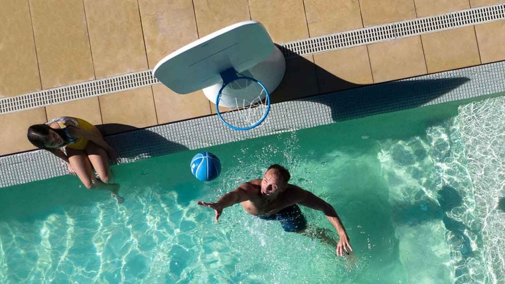 Hoopstr Basketball Hoop for Swimming Pool by Ledge