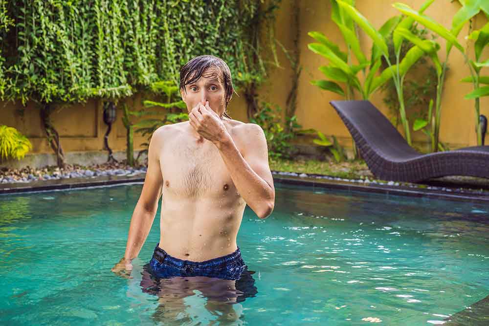 Pool Myth No. 2 – If the pool smells of chlorine, it’s clean.