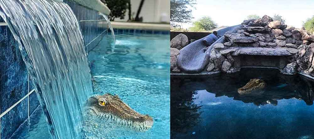 Gartengerate Floating Alligator Head Decoy For Swimming Pools