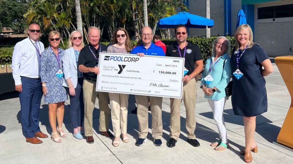 Poolcorp donates $150,000 to the YMCA of South Florida
