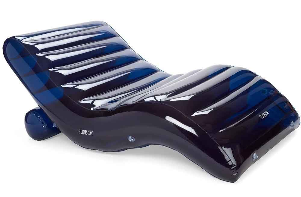 Giant Inflatable Luxury Clear Navy Chaise Lounger by Funboy