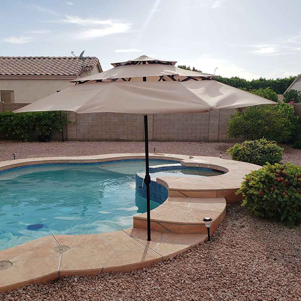 PHI VILLA 10ft 3 Tier Pool Umbrella