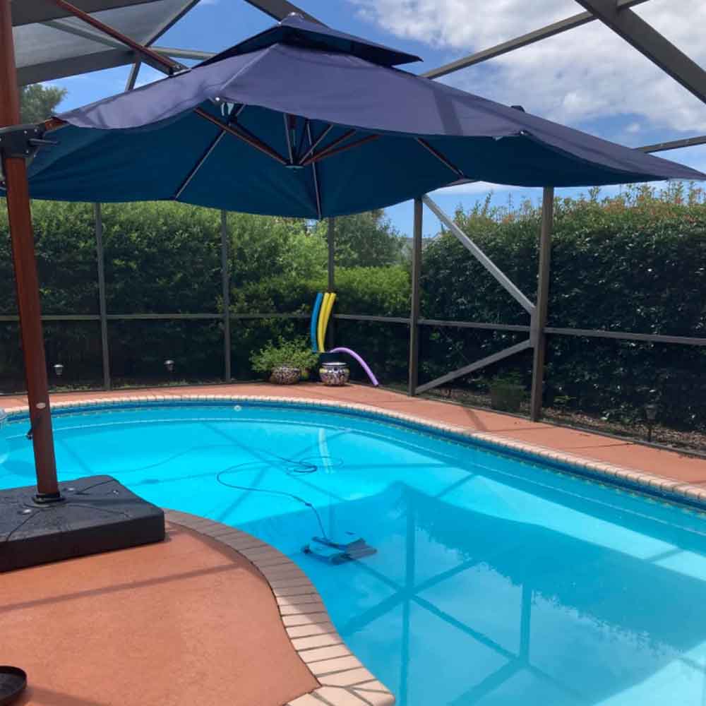 12ft Double Top Cantilever Pool Umbrella by Purple Leaf