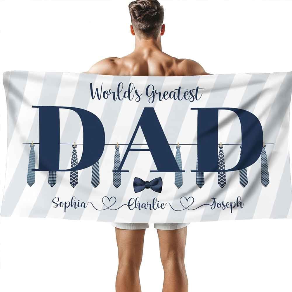 World's Greatest Dad Personalized Pool Towel