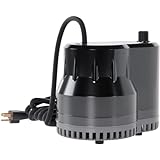 FibroPool Pool Cover Pump (600 GPH) - Submersible Electric Utility Water Pumps - 16 foot Heavy Drain Hose - For All Swimming Pools, Spas and Hot Tubs Black