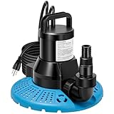 VIVOHOME Upgraded 2600GPH Automatic Pool Cover Pump, 1/3 HP Water Removal 115V Sump Pump with 25FT Power Cord for Swimming Pool Draining, Hot Tub, Basement, Rooftops, Water Beds