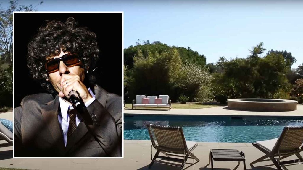 Punk rocker / rapper - Mike D of the Beastie Boys and his rockstar pool. Credit: Architectural Digest