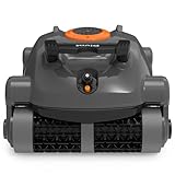 Gosvor Pivot Cordless Robotic Cleaner,Wall Climbing,Extended Battery Life,Self-Parking,Automatic Pool Vacuum for Inground Pools up to 1,100 Sq.ft,Gray