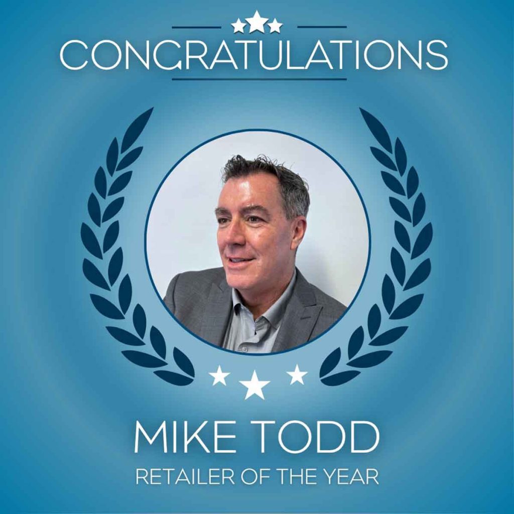 Retailer of the Year - Mike Todd, Rainbow Pools & Living Art Design - 2025 PHTA Superlative Award Recipient